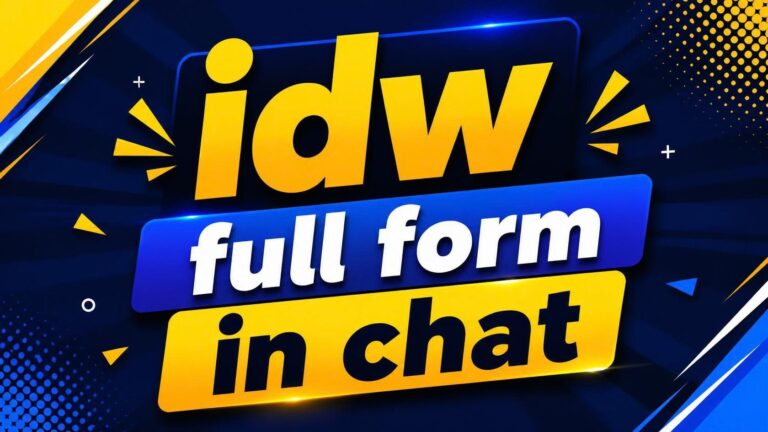 idw full form in chat